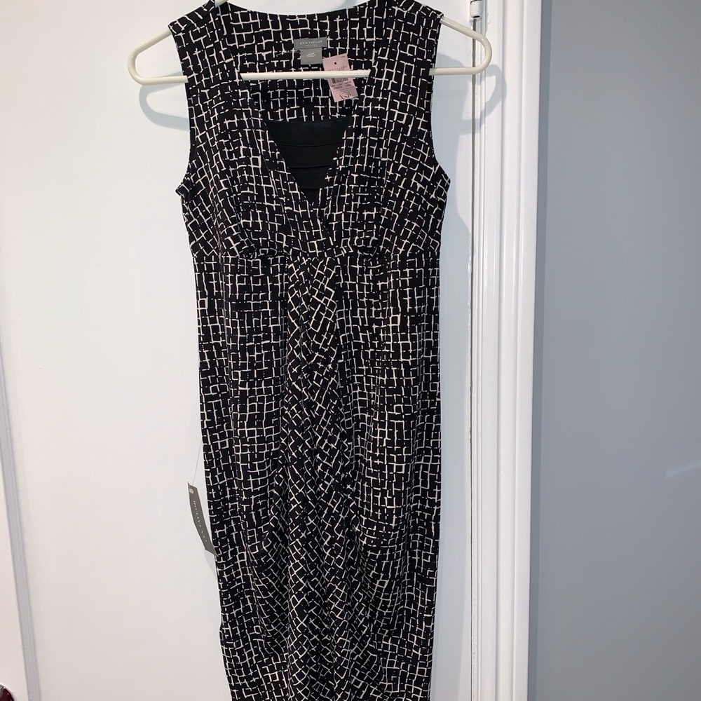 NWT Ann Taylor V neck high waisted dress PetiteXSP